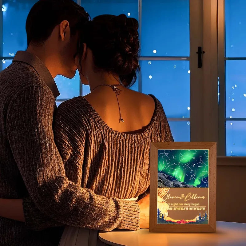 Star Map Acrylic QR Lamp