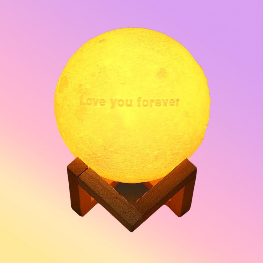 Text Moon Star and Moon Lamp