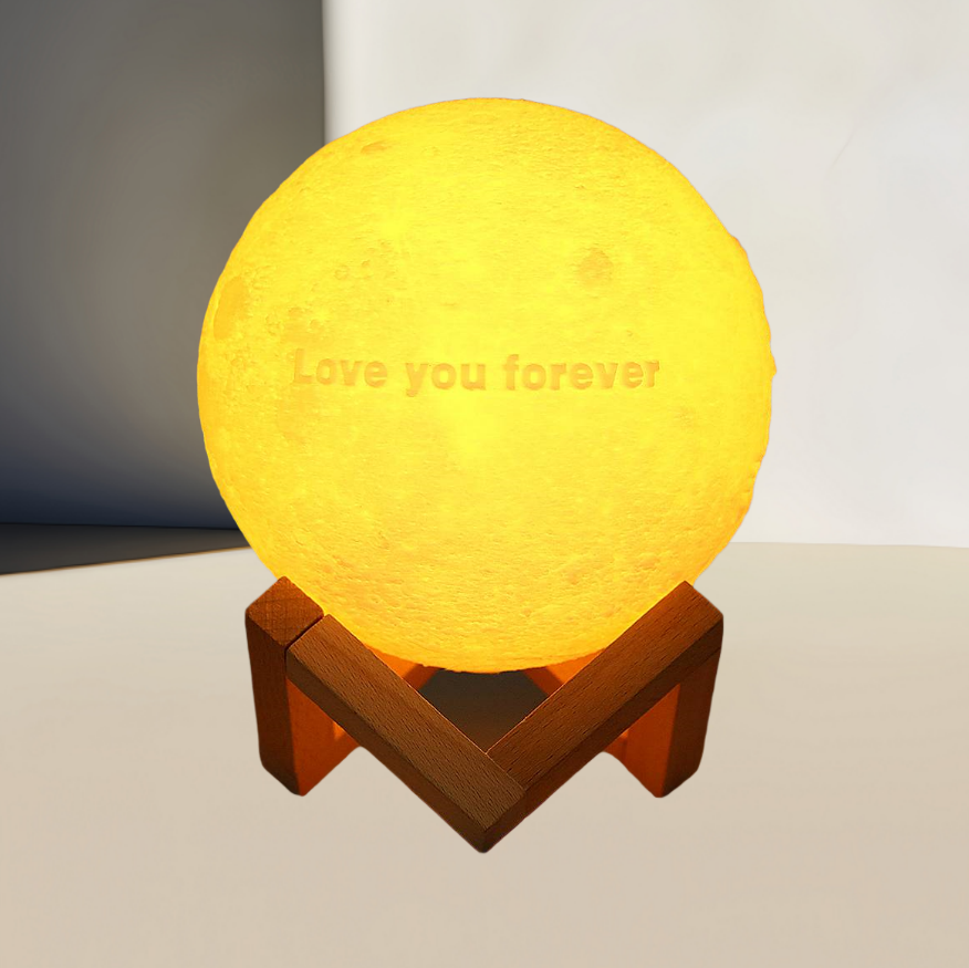 Text Moon Star and Moon Lamp