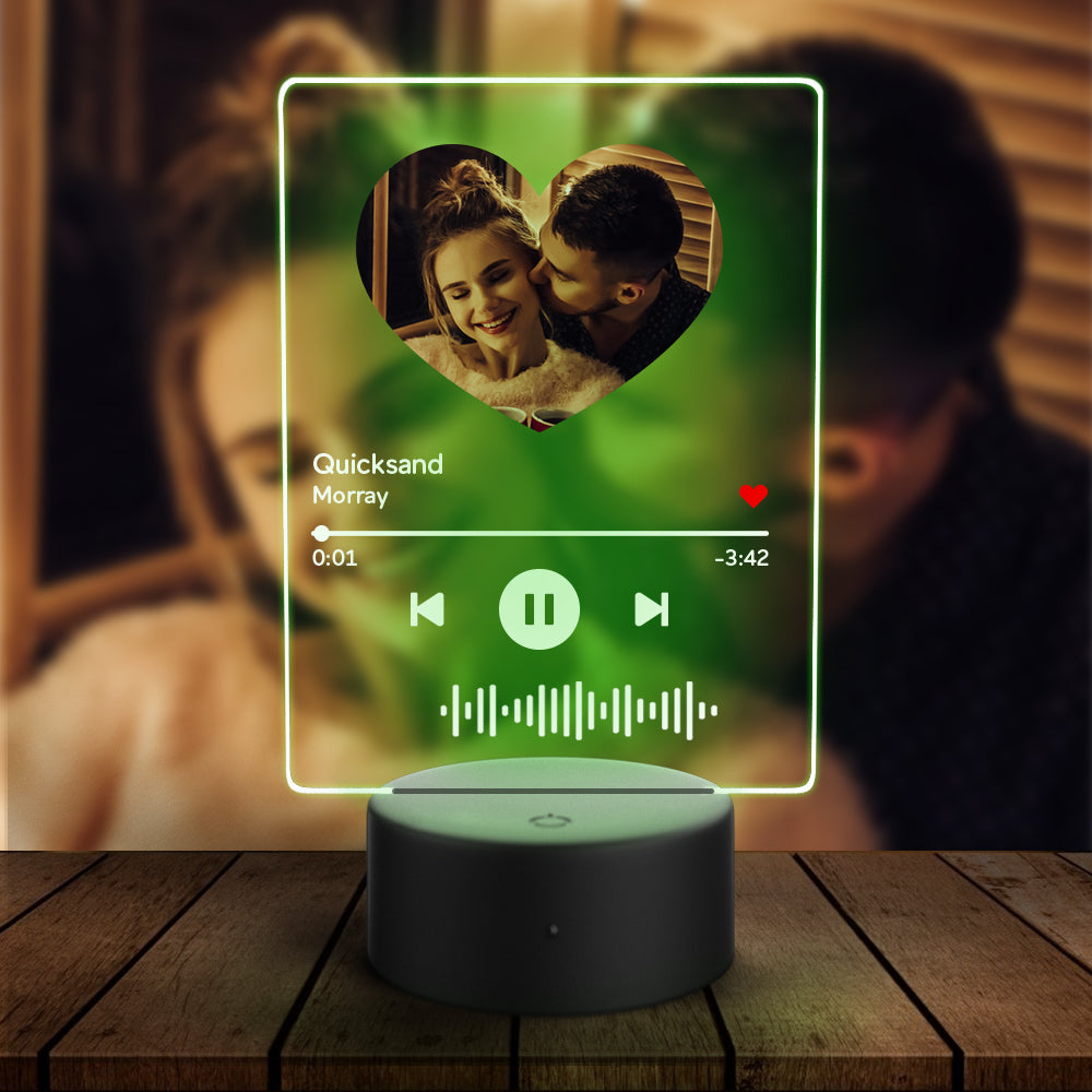 Music Heart Acrylic QR Lamp