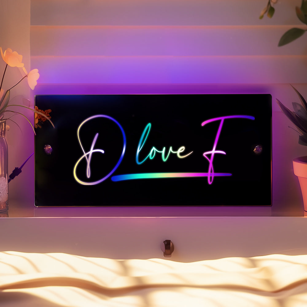 Name Mirror Light