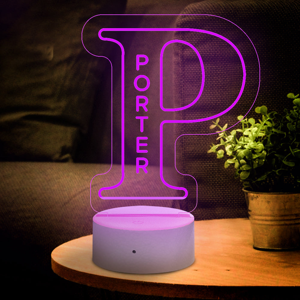 A-Z Letter Name Night Light