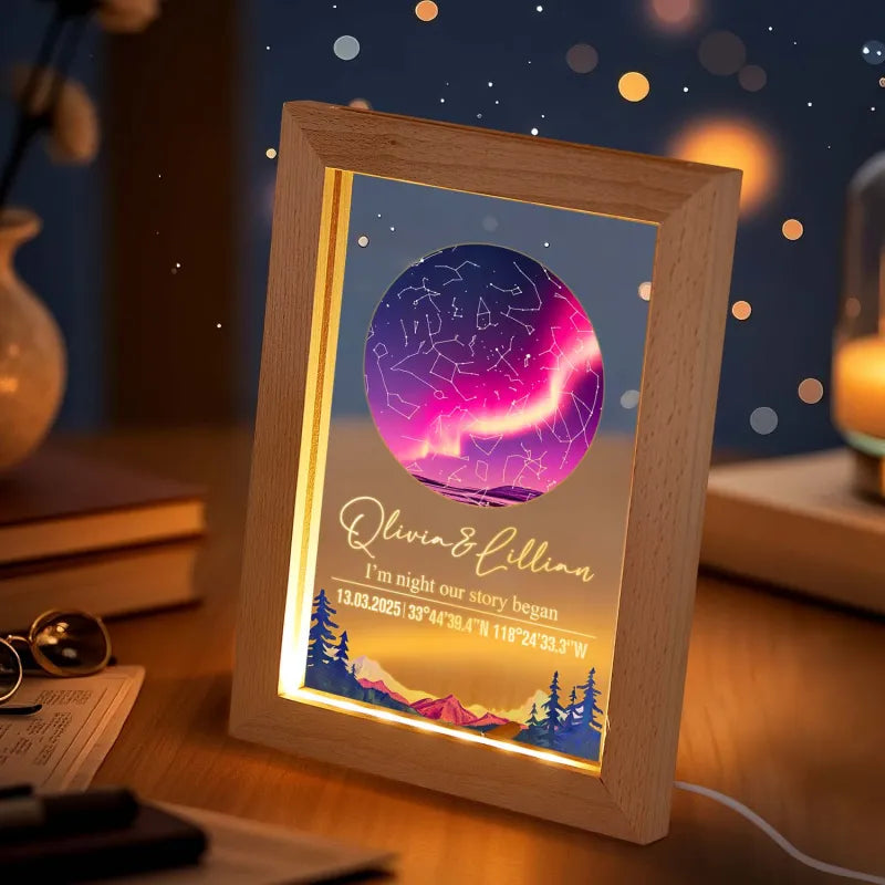 Star Map Acrylic QR Lamp