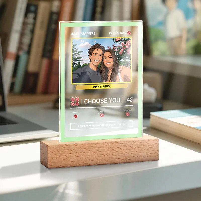 Poke Card Acrylic QR Lamp