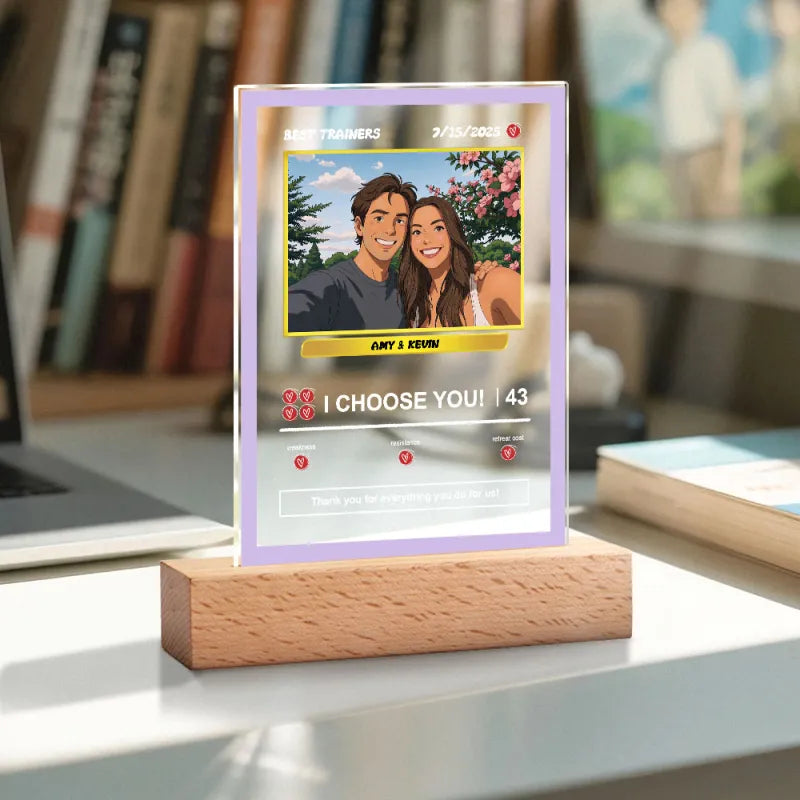 Poke Card Acrylic QR Lamp