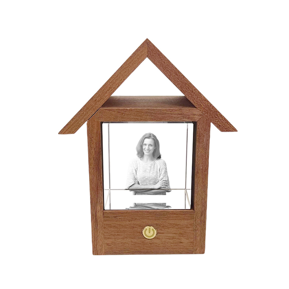 3D Crystal Photo Wooden Frame Lamp