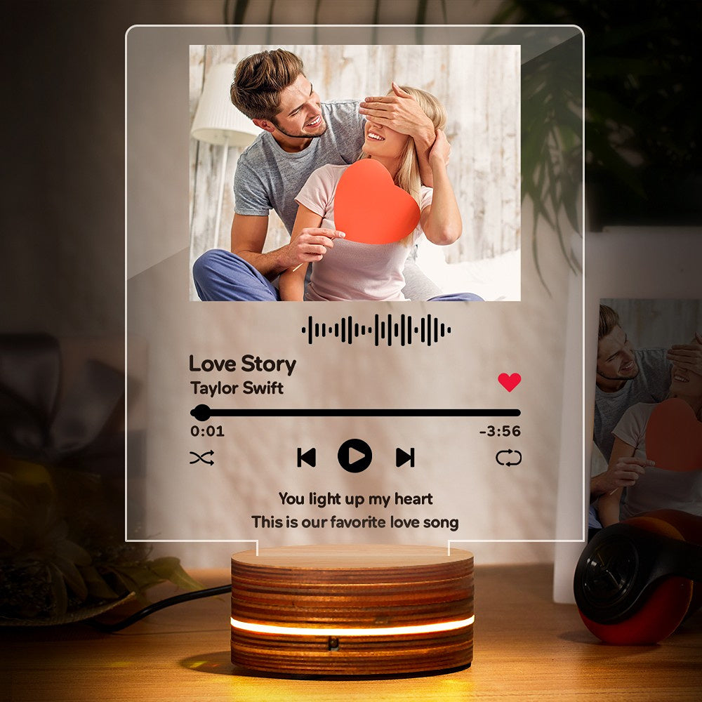 Music Album Acrylic QR Lamp