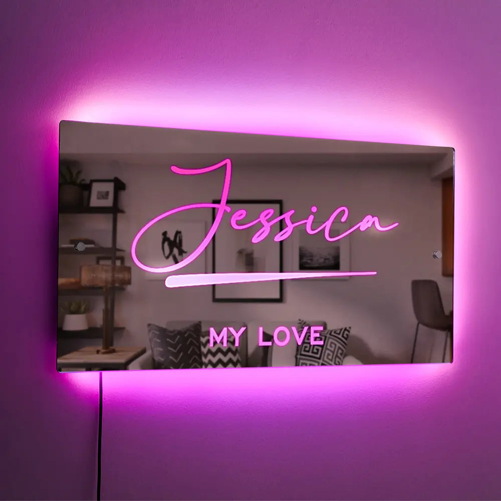 Name Mirror Light