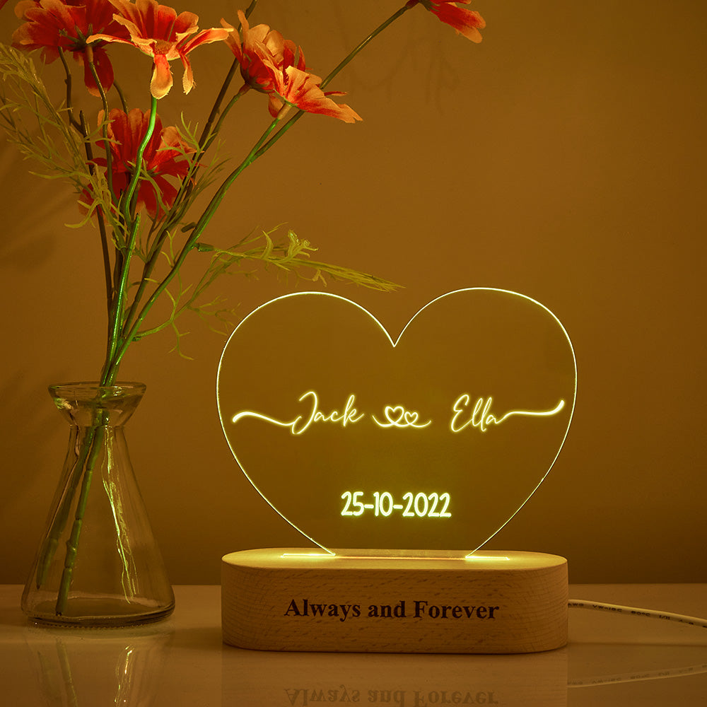 Heart Acrylic QR Lamp