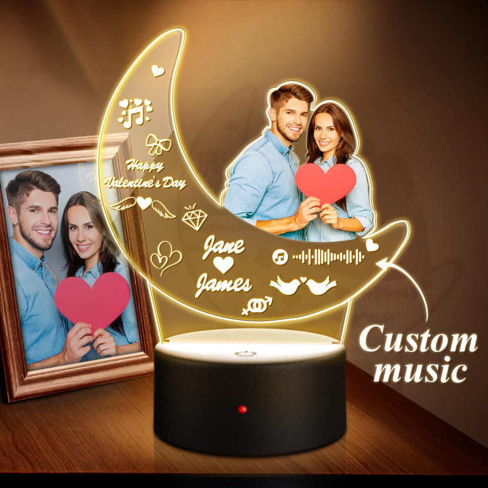 Glass Plaque Moon Night Light
