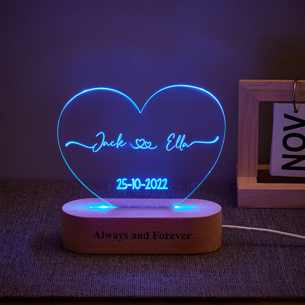 Heart Acrylic QR Lamp