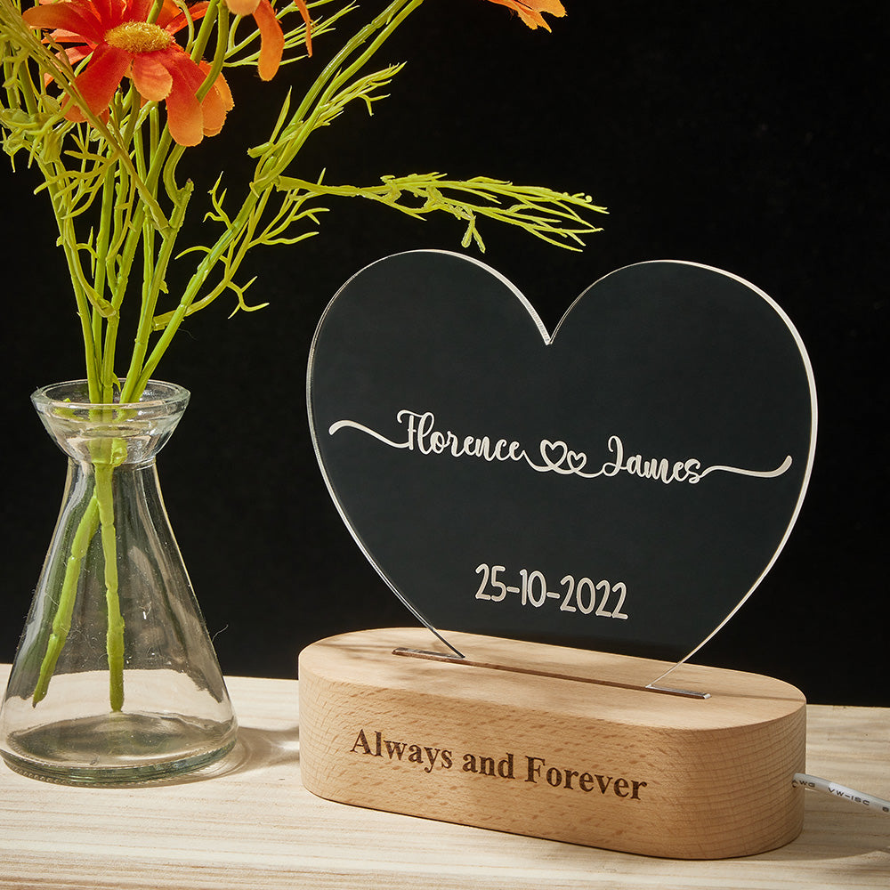 Heart Acrylic QR Lamp