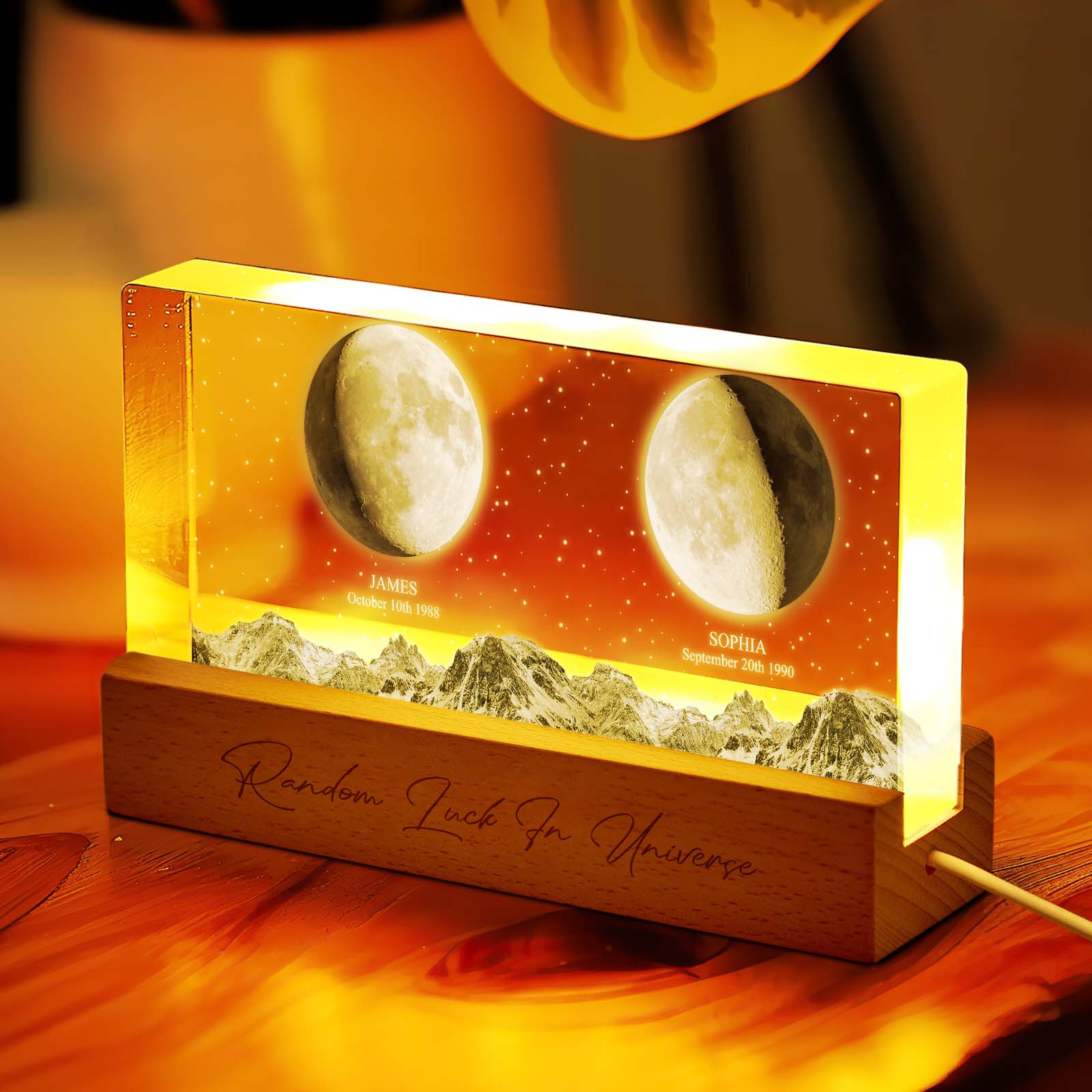 Moon Phase Star and Moon Lamp