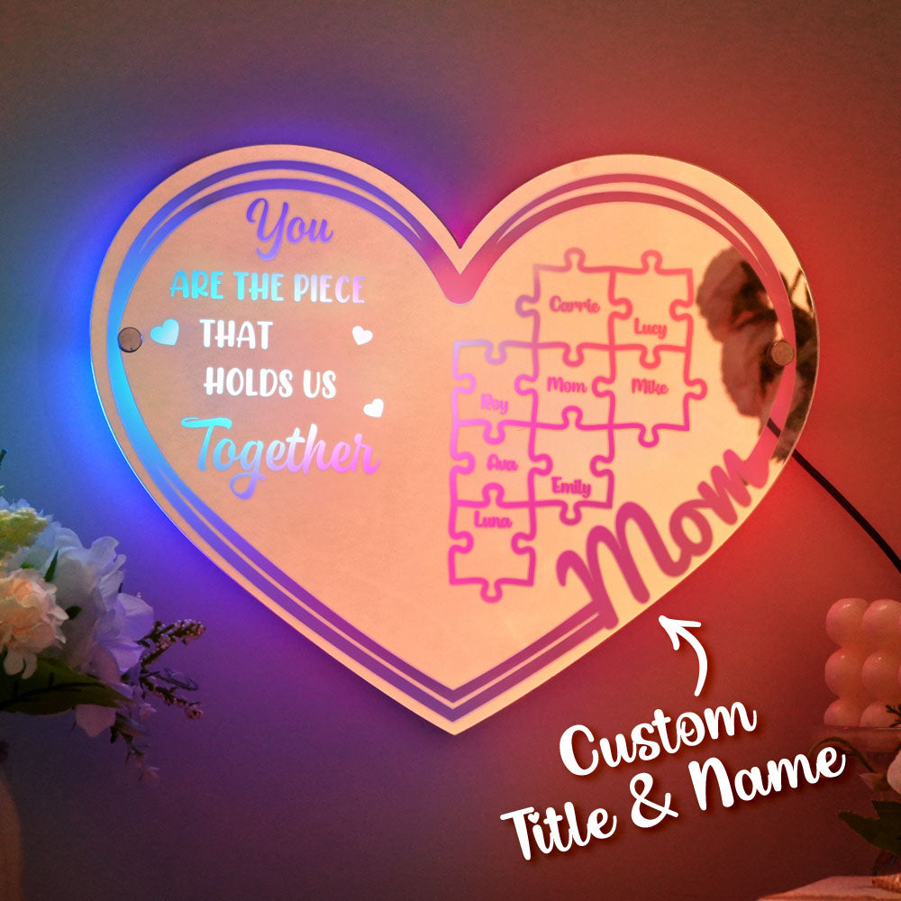 Mom Puzzle Mirror Light