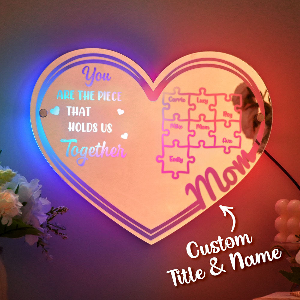 Mom Puzzle Mirror Light