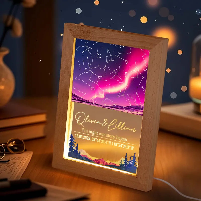 Star Map Acrylic QR Lamp