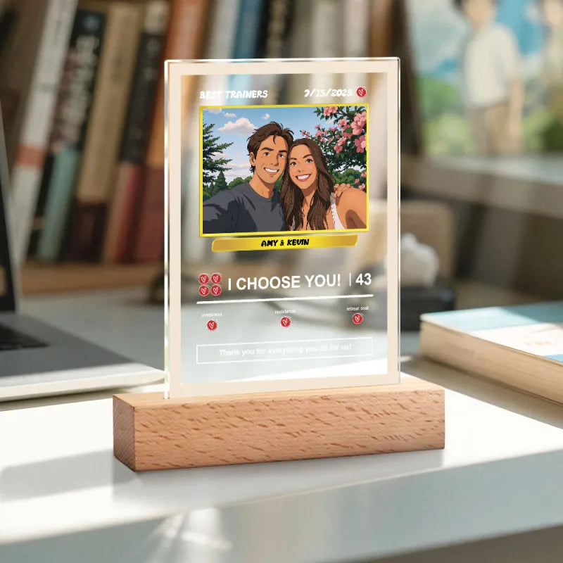 Poke Card Acrylic QR Lamp