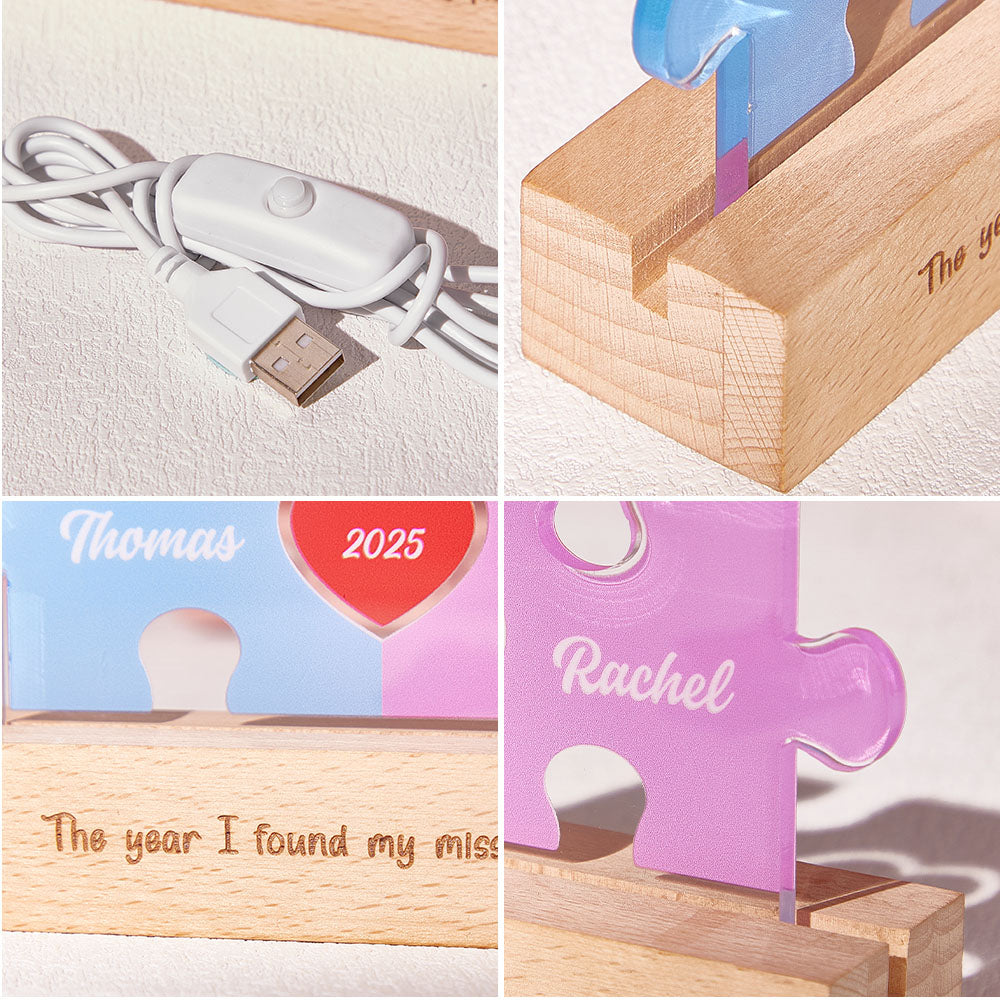 Couple Puzzle LED Night Light