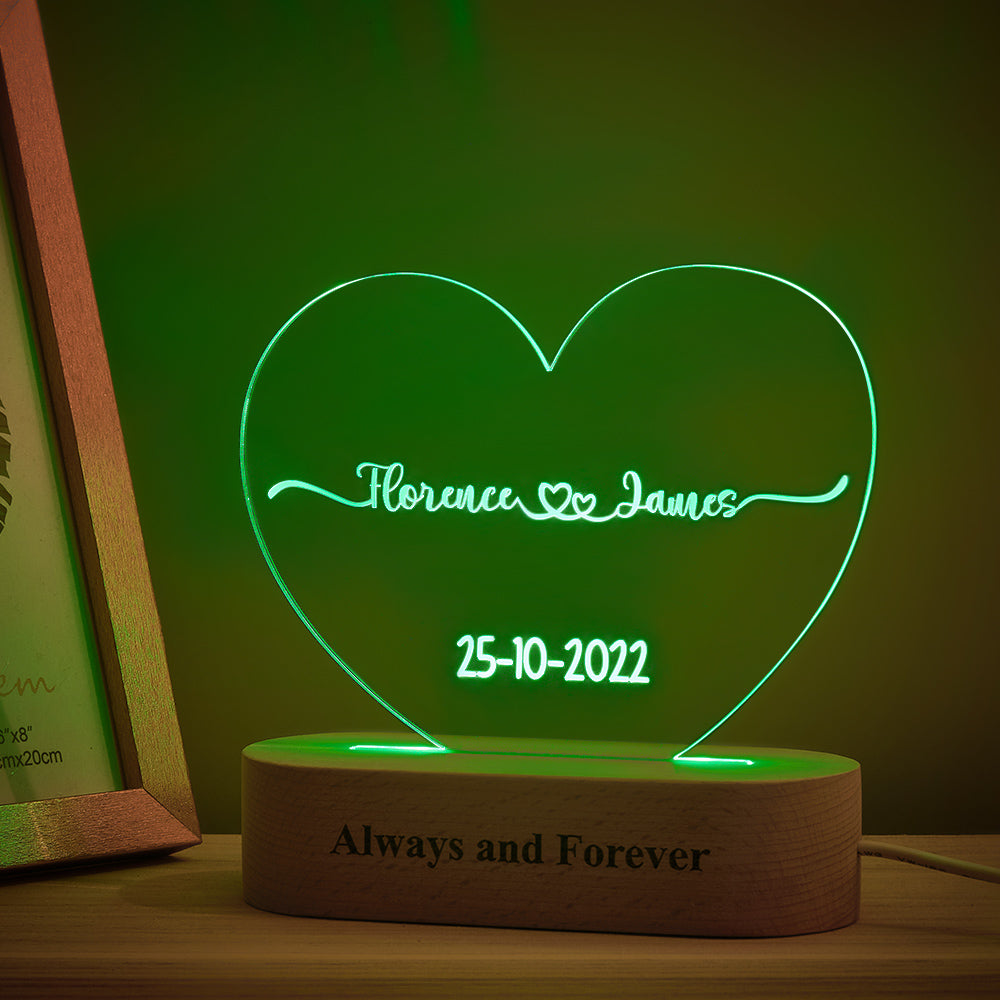 Heart Acrylic QR Lamp