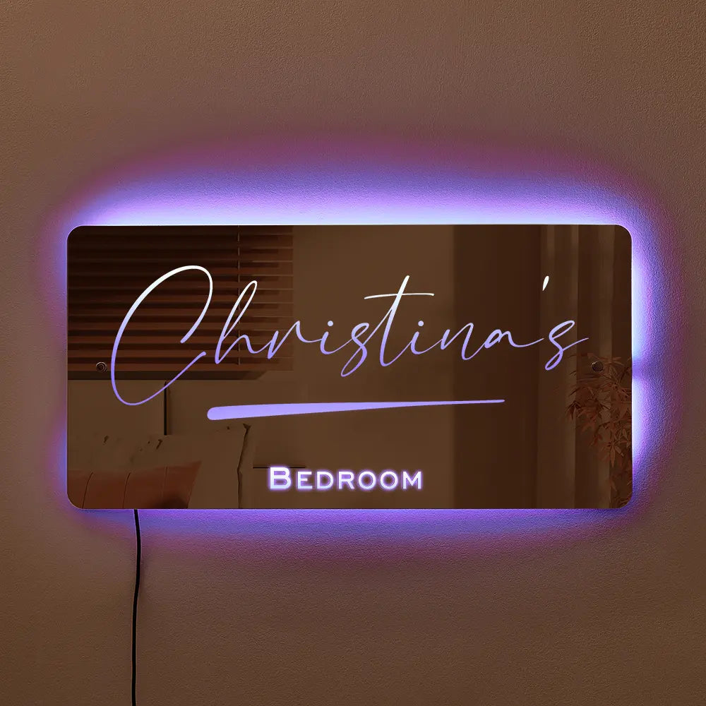 Name Mirror Light