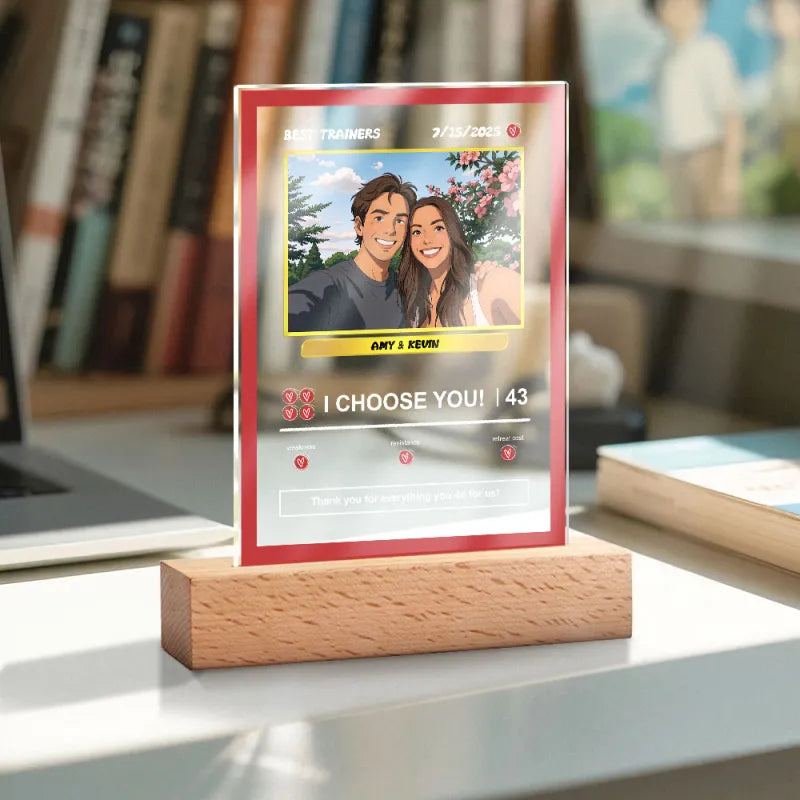 Poke Card Acrylic QR Lamp