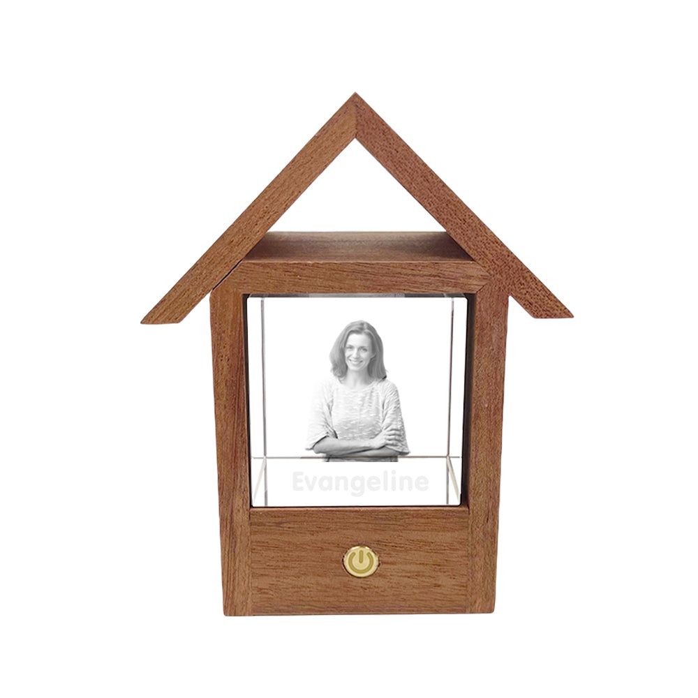 3D Crystal Photo Wooden Frame Lamp