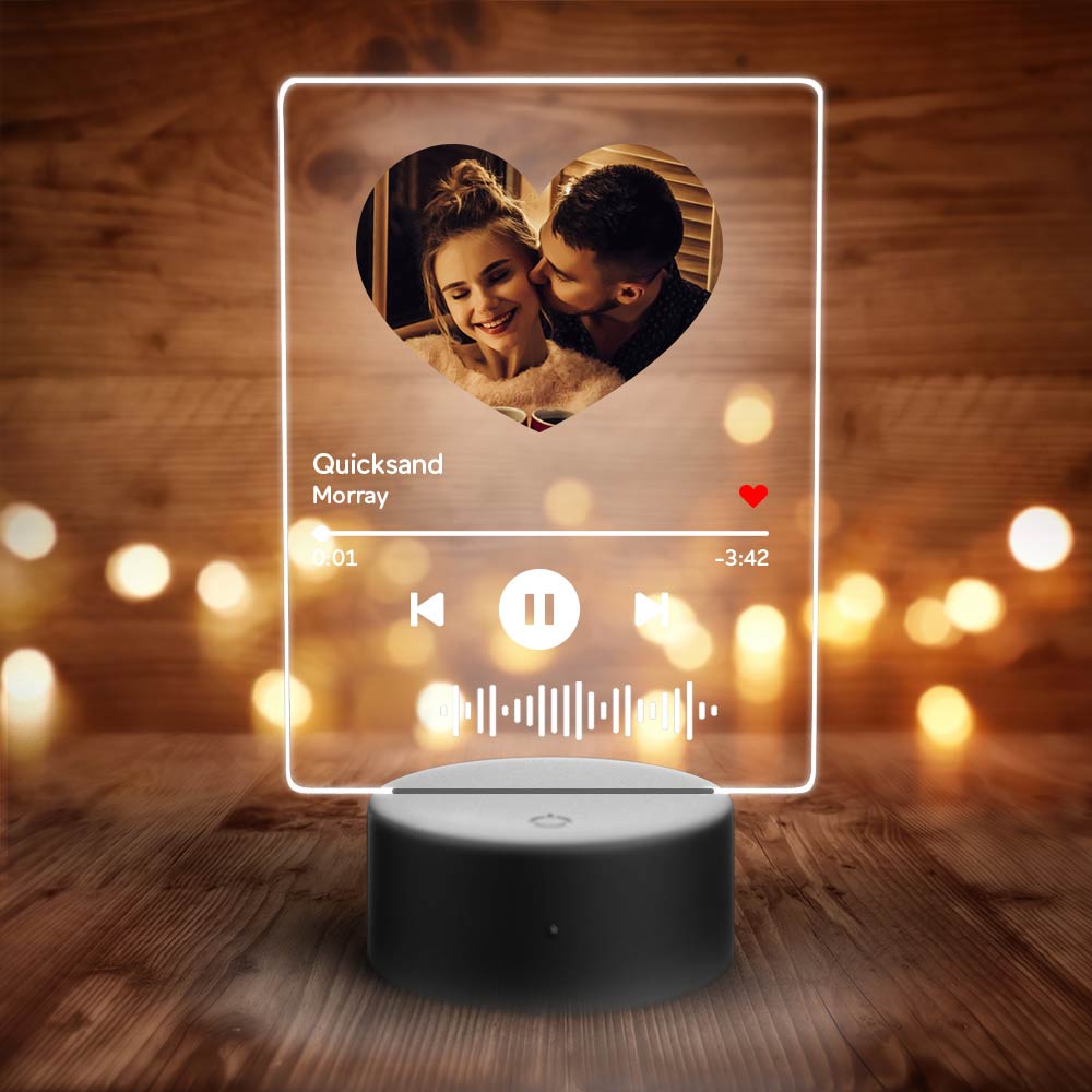 Music Heart Acrylic QR Lamp