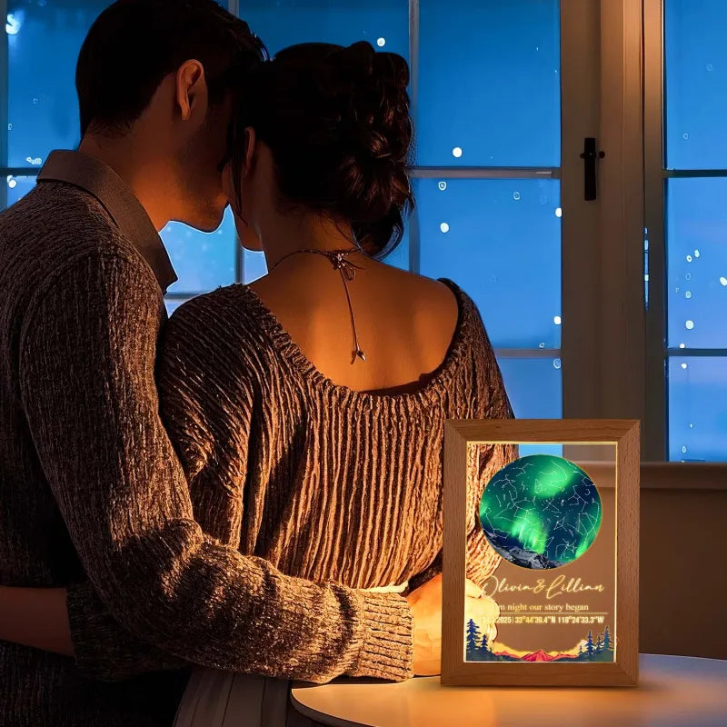 Star Map Acrylic QR Lamp