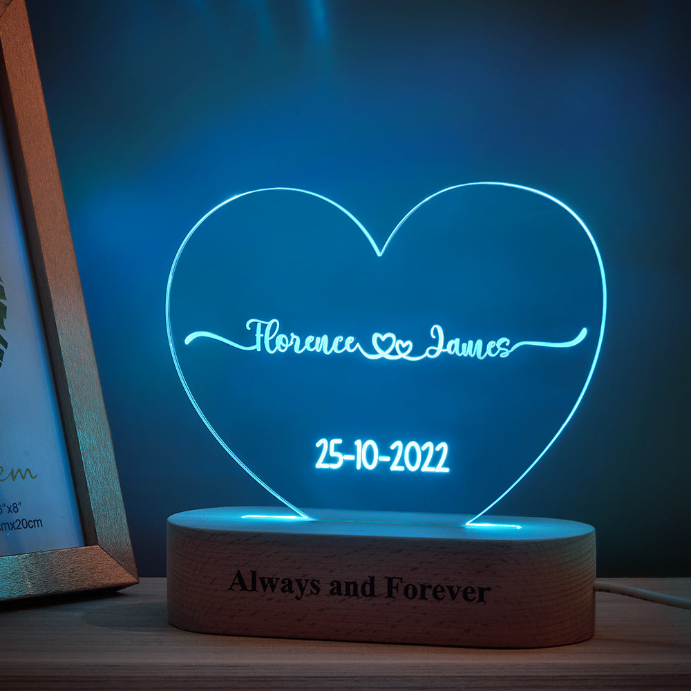 Heart Acrylic QR Lamp
