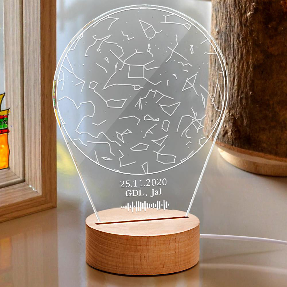Constellation Map Acrylic QR Lamp