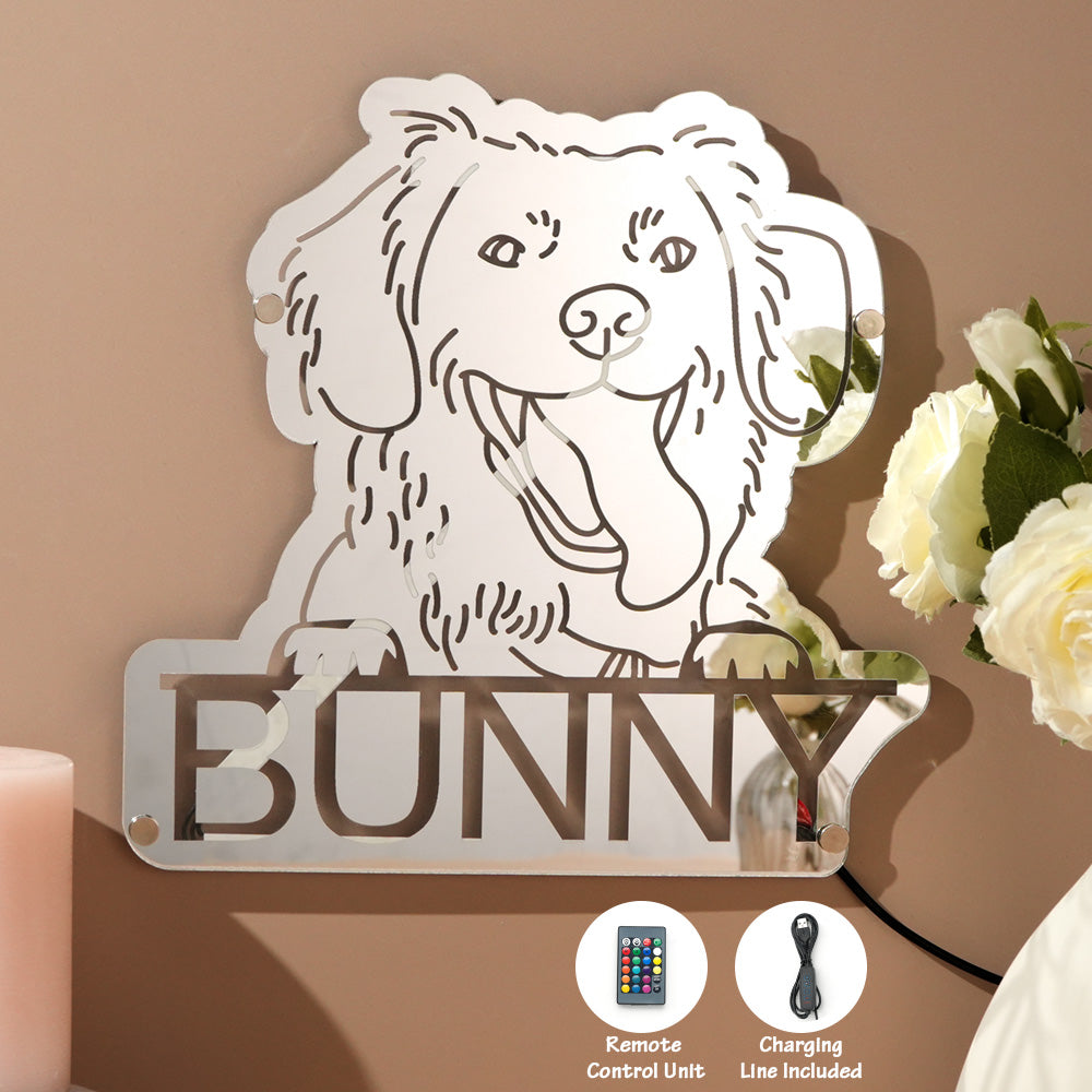 Pet Portrait Mirror Light
