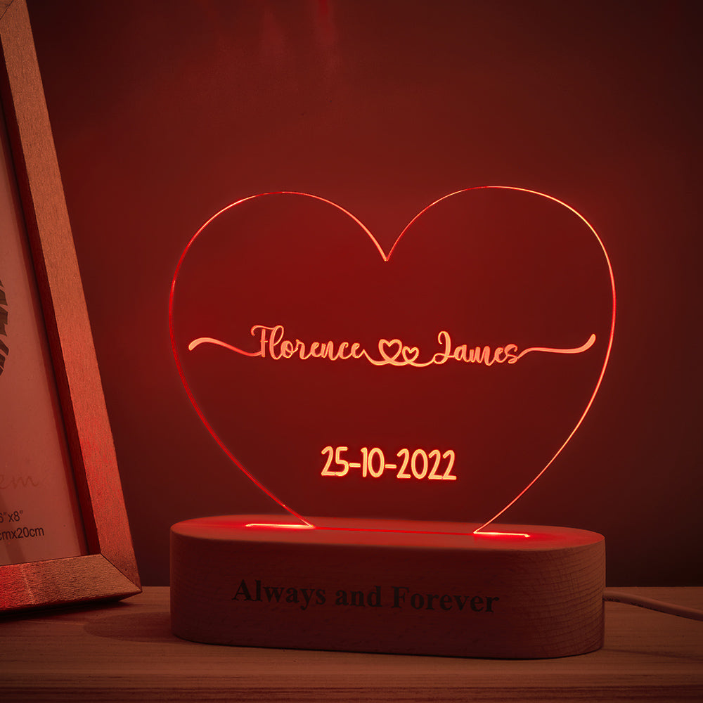 Heart Acrylic QR Lamp