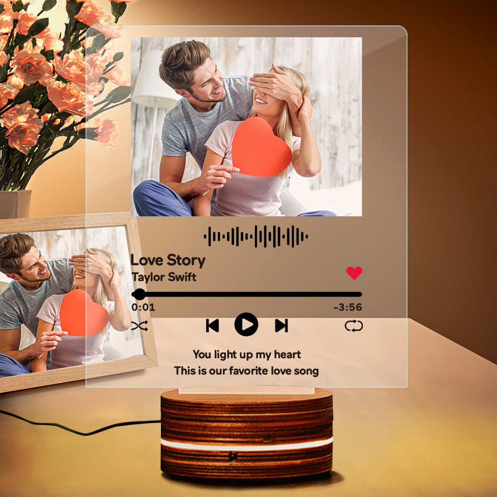Music Album Acrylic QR Lamp