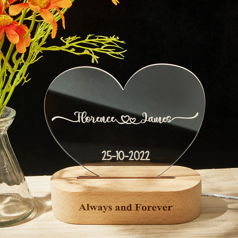 Heart Acrylic QR Lamp