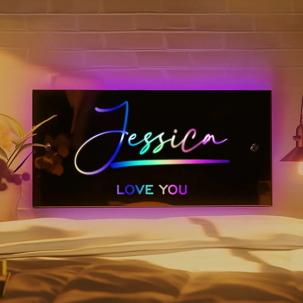 Name Mirror Light