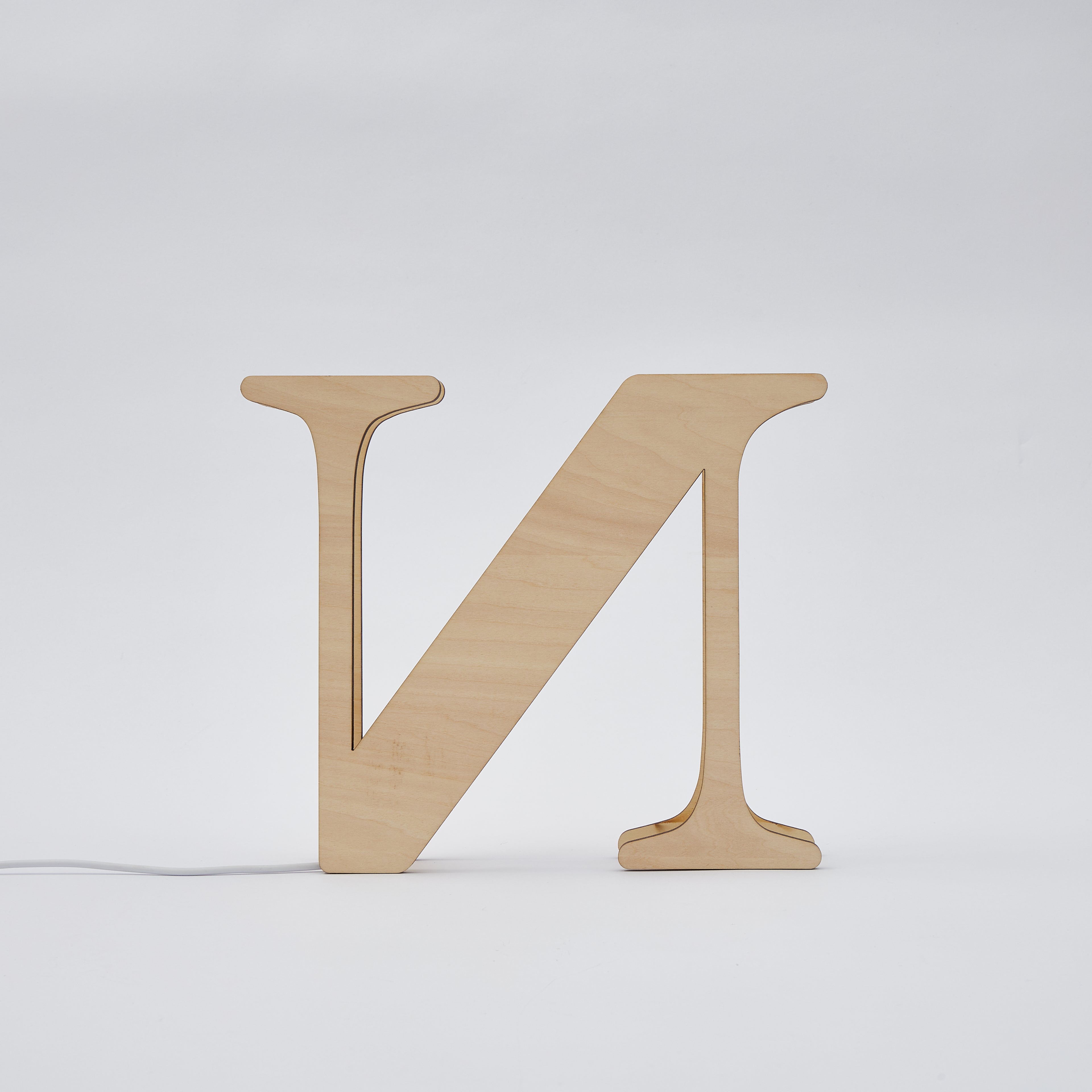 Alphabet Wooden Frame Lamp