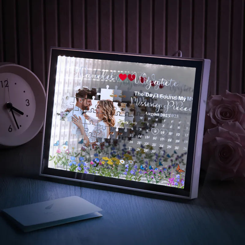 Missing Piece Acrylic QR Lamp