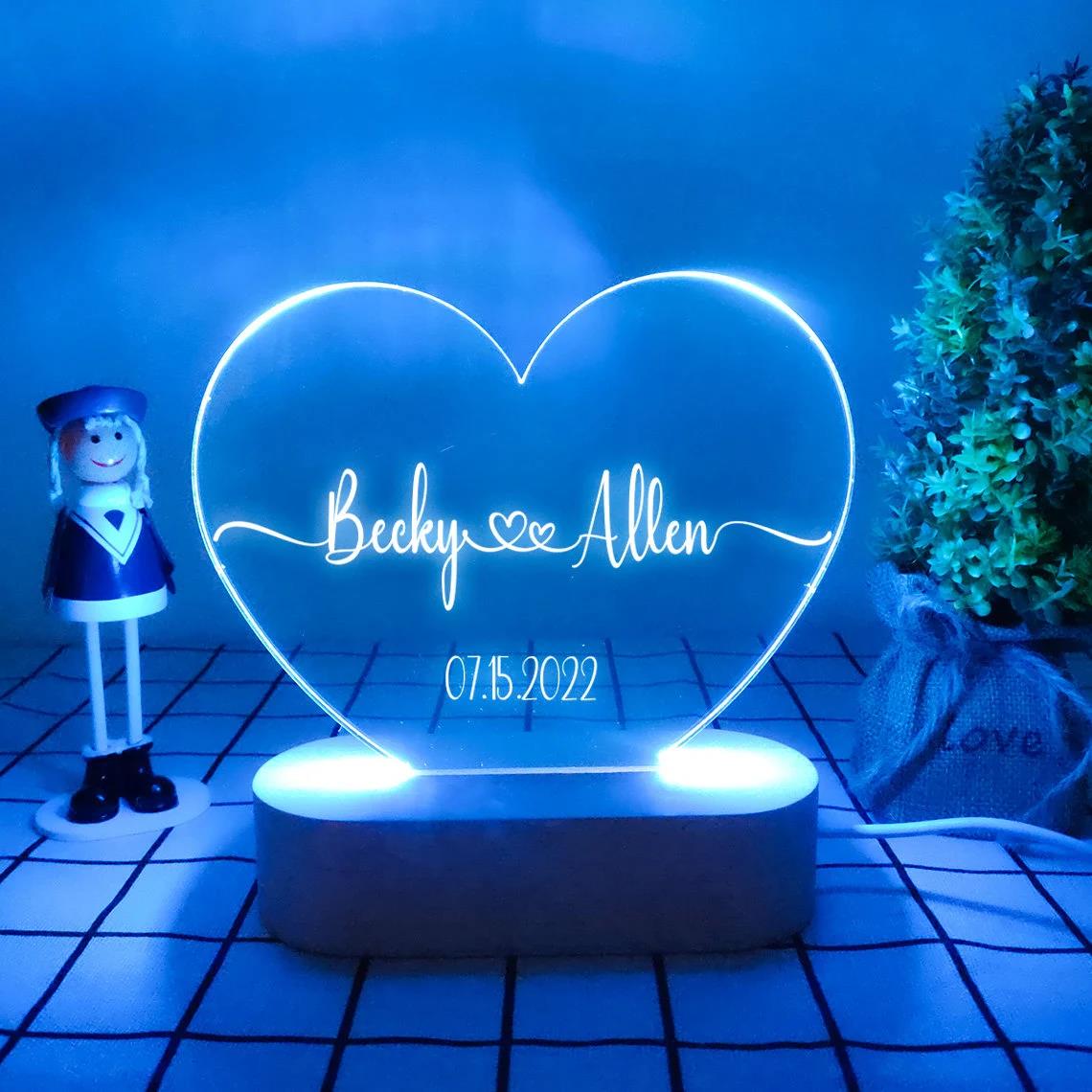 Heart Acrylic QR Lamp