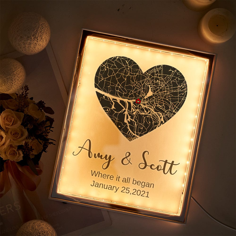 Map Mirror Night Light