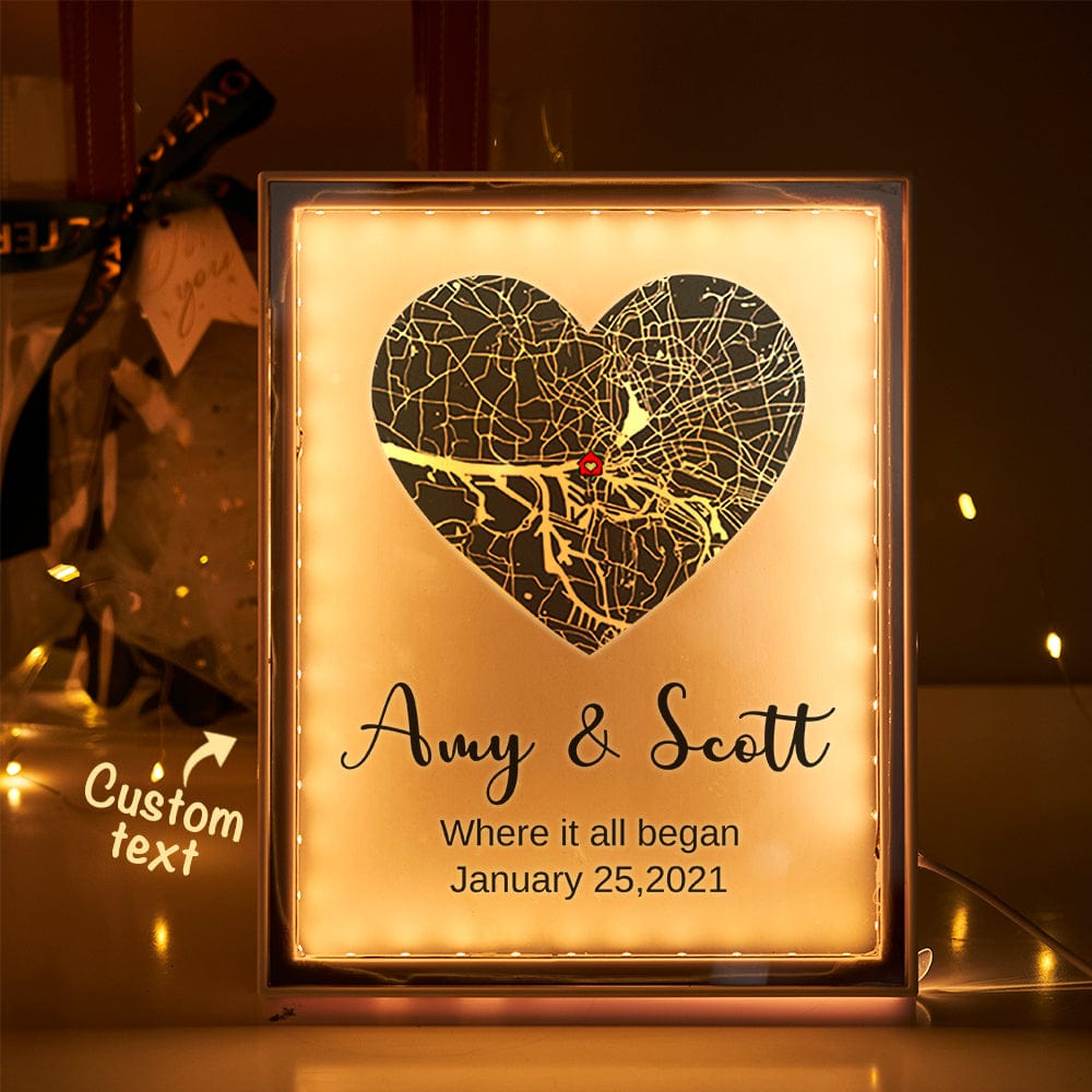 Map Mirror Night Light