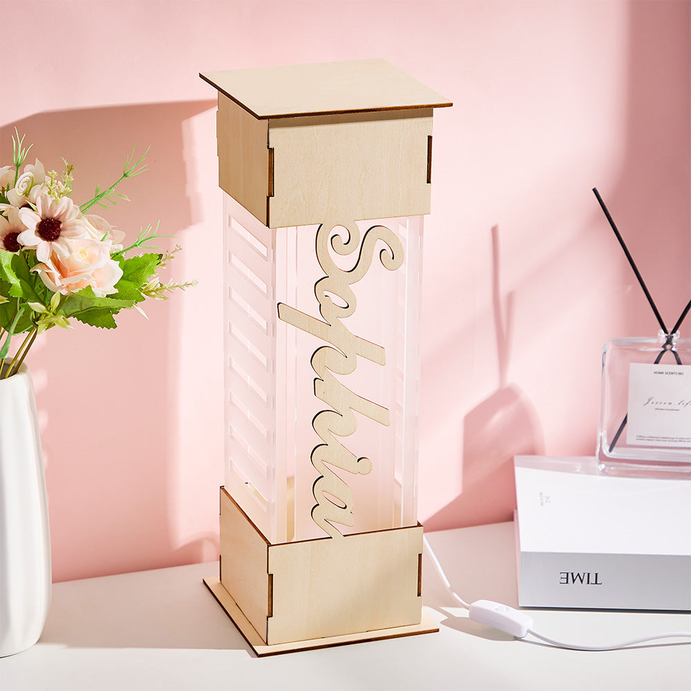 LED Wooden Frame Lamp