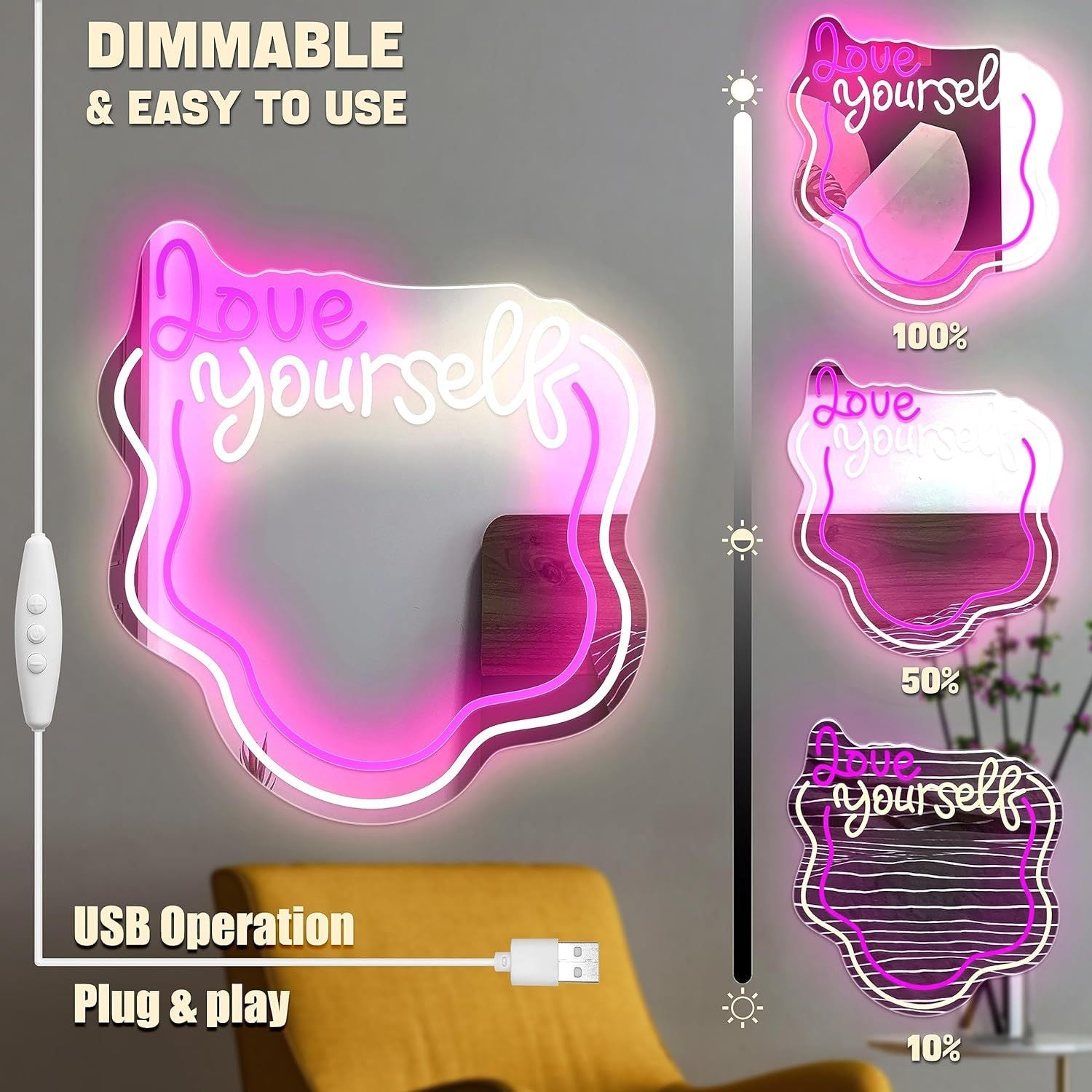 Wavy Mirror Light