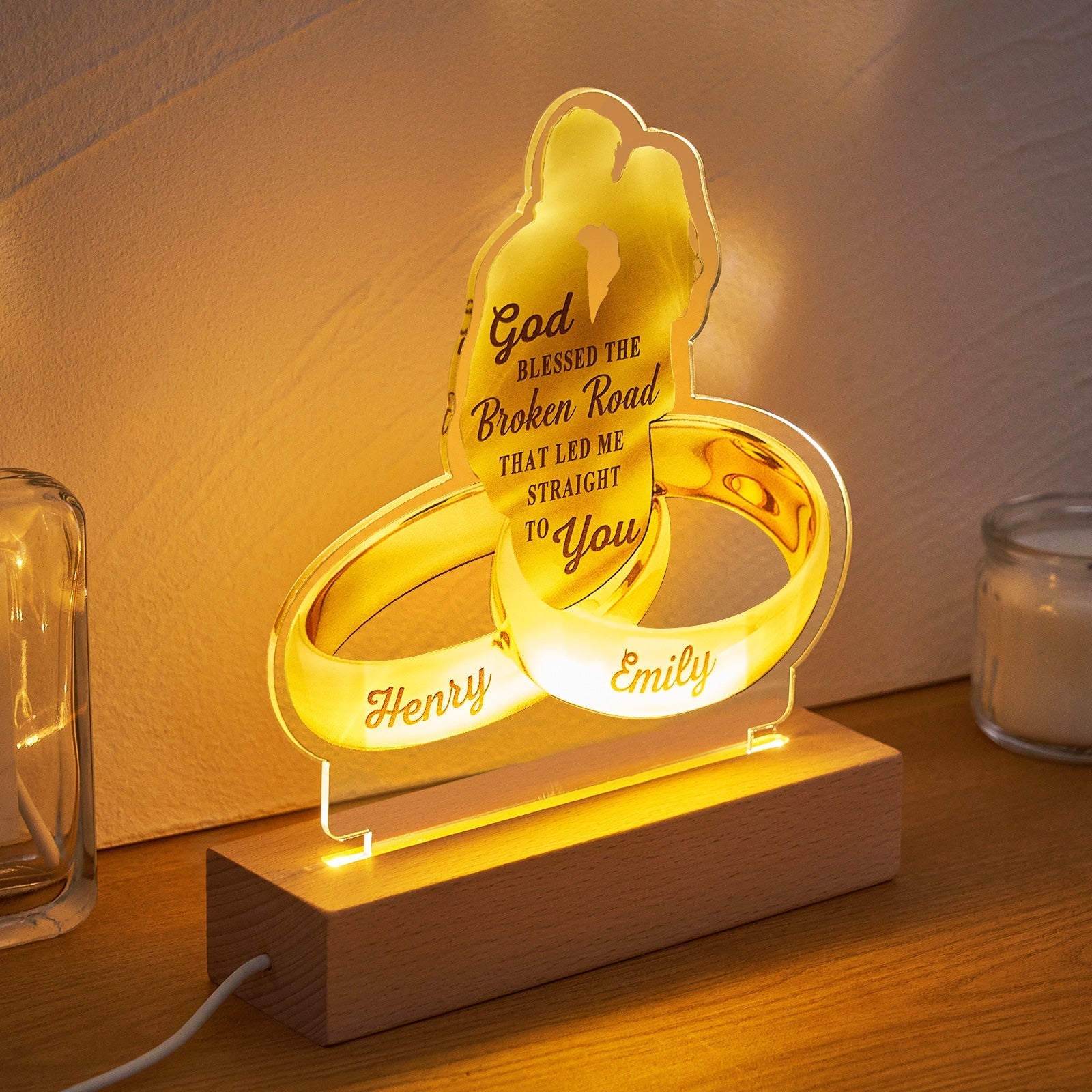 Couple Names Acrylic Night Light