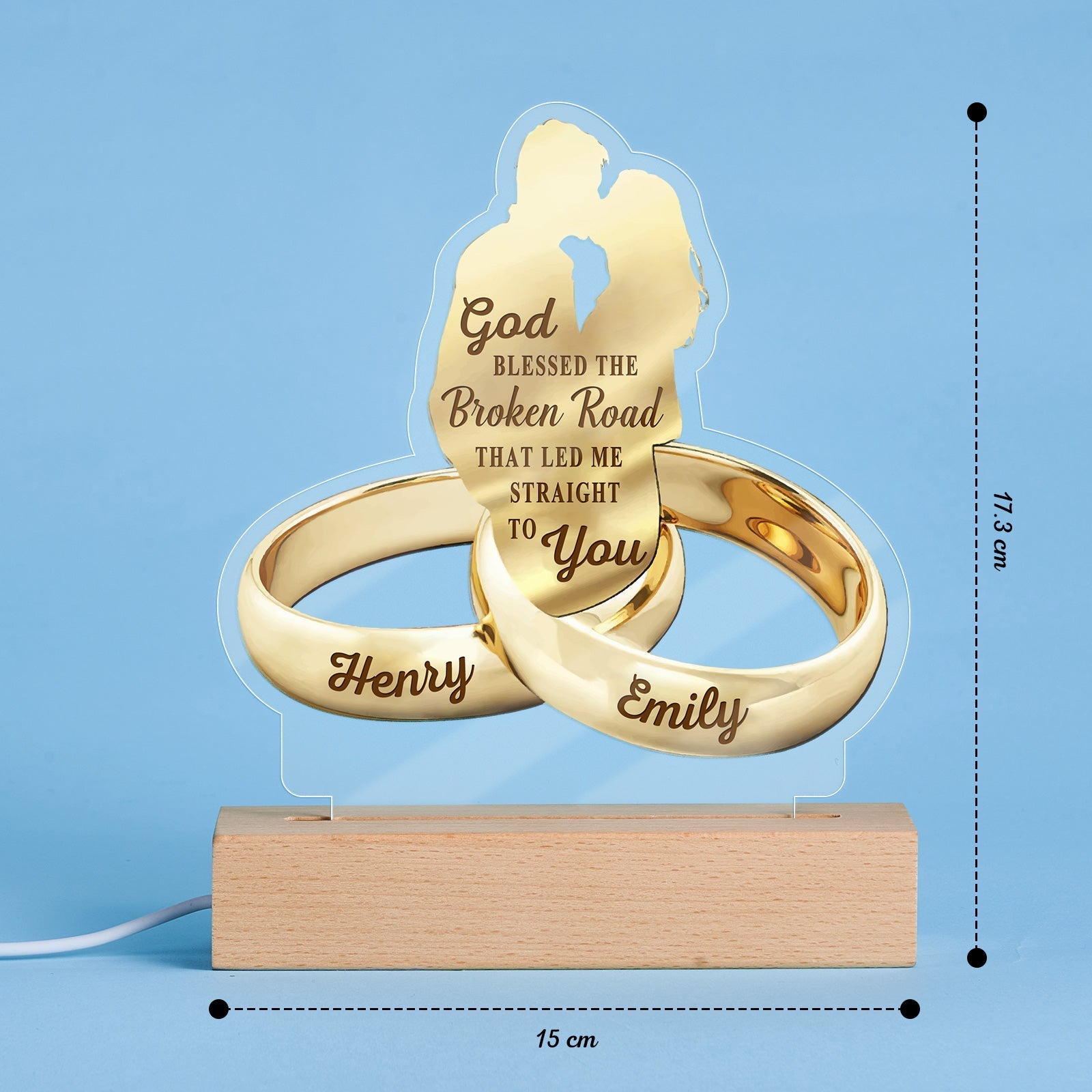 Couple Names Acrylic Night Light