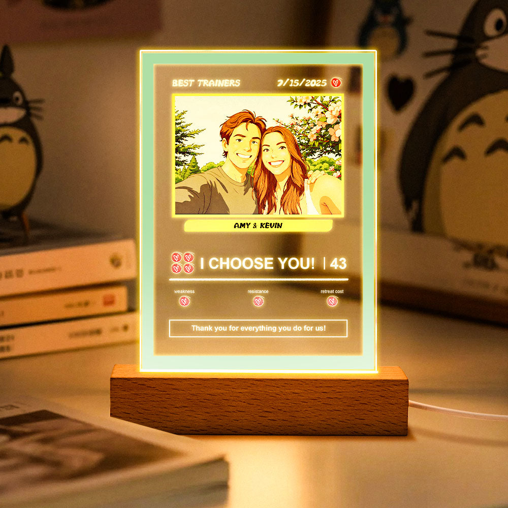 Poke Card Acrylic QR Lamp