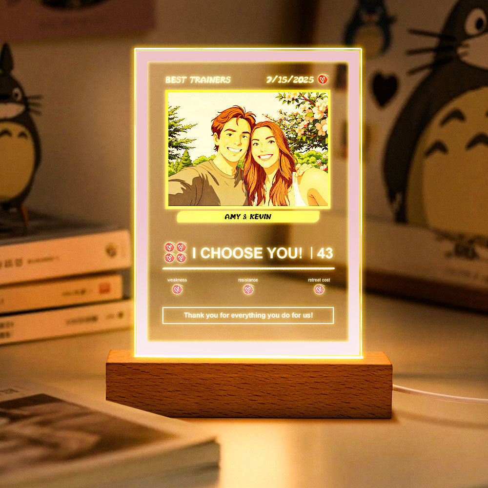 Poke Card Acrylic QR Lamp