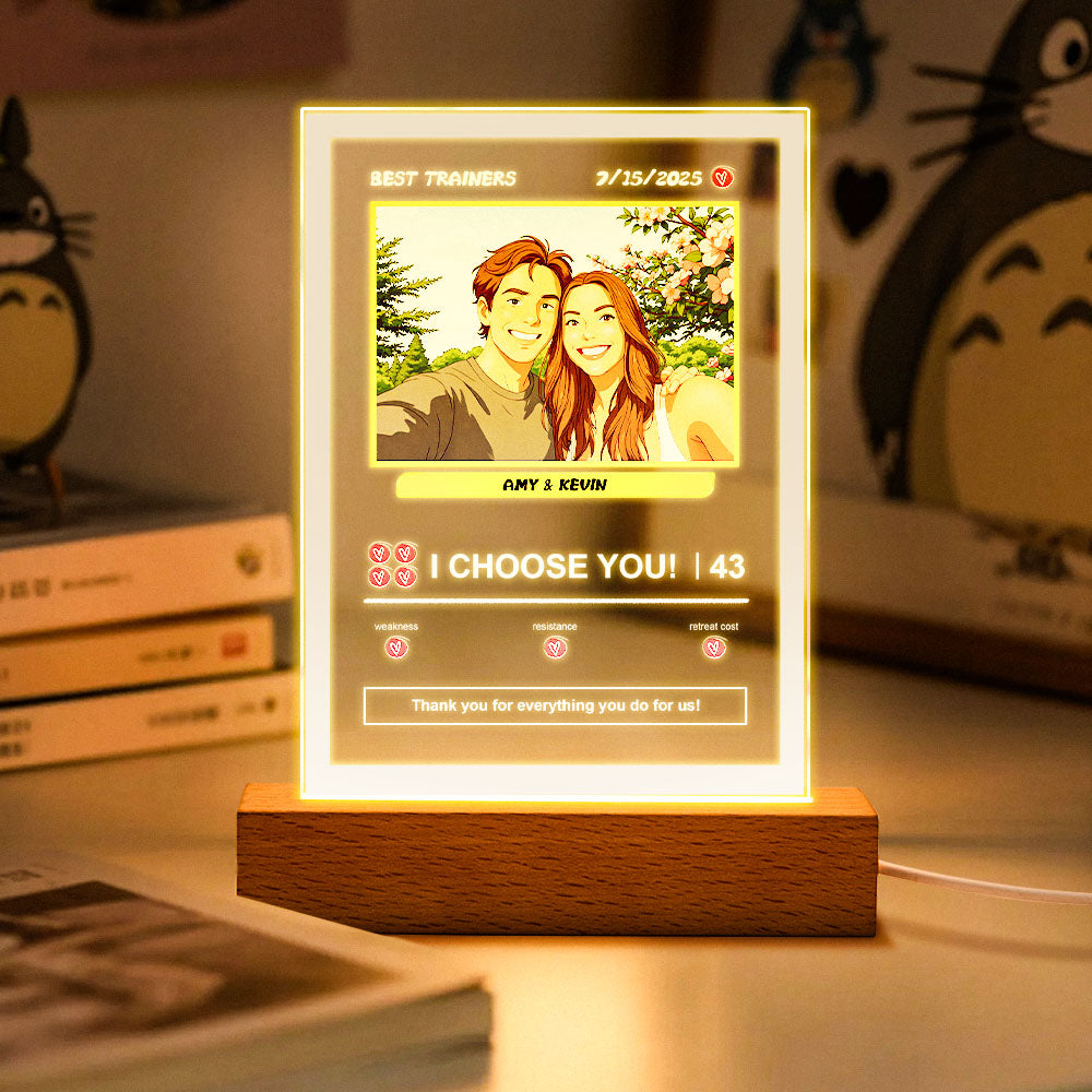 Poke Card Acrylic QR Lamp