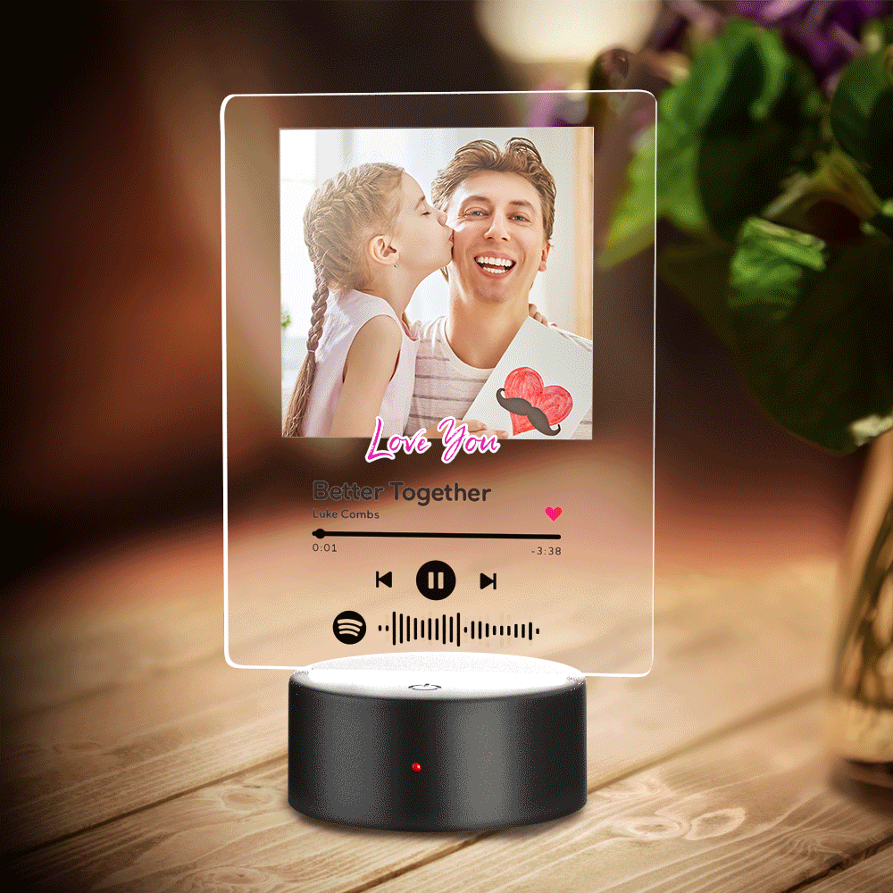 Music Text Night Light
