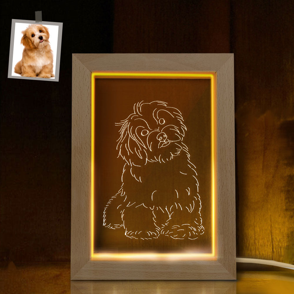 3D Photo Wooden Frame Lamp