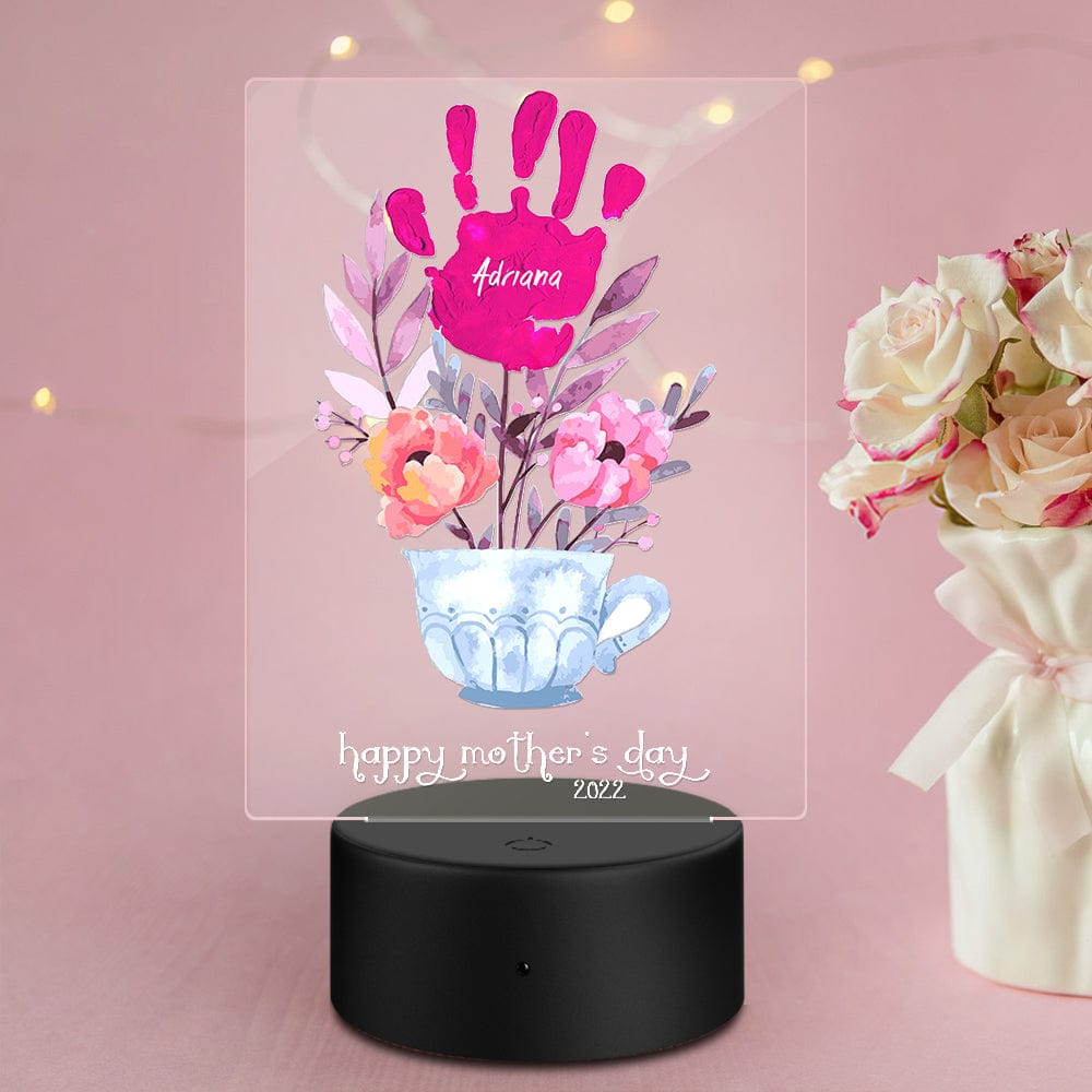 Name and Date Handprint Night Light
